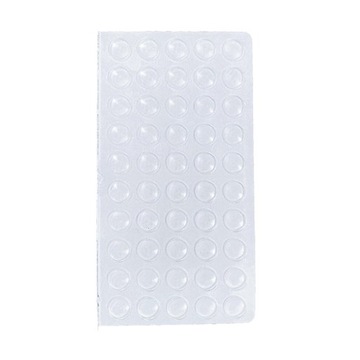 Odbojniki samoprzylepne silikonowe do drzwi 1,5 x 7 mm 50 sztuk (listek)
