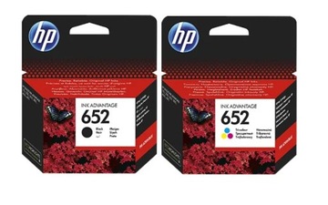 Zestaw Tuszy HP 652 czarny F6V25AE + kolor F6V24AE