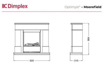 Kominek elektryczny Dimplex Optimyst Moorefield