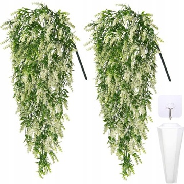 2szt sztuczny bluszcz zimozielony kwiaty zwis 70cm