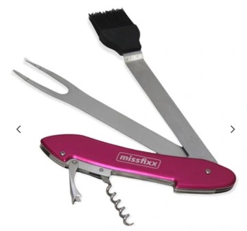 Przybory do grillowania SCYZORYK Różowy 30 cm