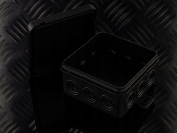 Коробка герметичная накладная 85х85х41 черная IP54