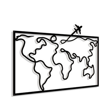 Obraz ażurowy Dekoracja ścienna Panel Mapa 3D