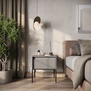 WITRYNA beżowa SZKLANA do salonu GABLOTA LED TR-08