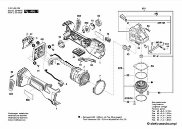Модуль регулятора электроники BOSCH для аккумуляторной шлифовальной машины GWS18V-15 SC