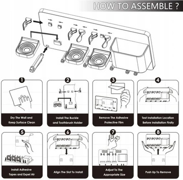 UCHWYT NA SZCZOTECZKI l. miejsc 3
