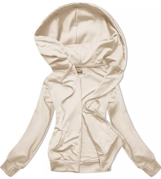 BLUZA DRESOWA NA SUWAK ECRU (W08-67-132) M (38)