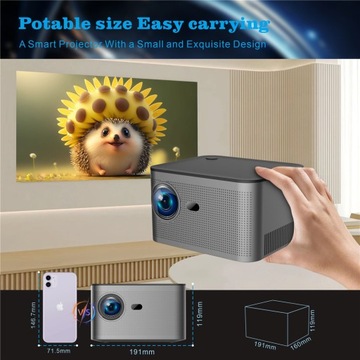 HY350 Умный проектор для дома и кемпинга с электрофокусом Android11 ​​1080P