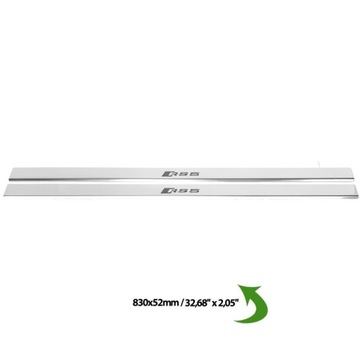 AUDI A5 B9 VRSTVA  PRAHU NA PRAHY RS5 OCEL NEREZ 304 LESK Z ČERNÁ