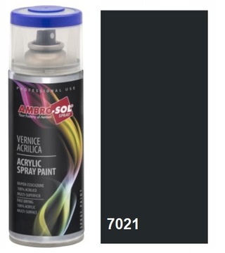 SPRAY LAKIER AKRYLOWY SZARY CZARNY RAL7021
