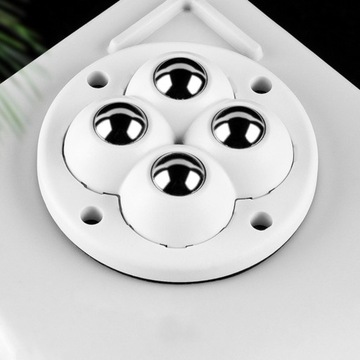 4x Mini rolka samonastawna, uniwersalne kółko obrotowe Kółka samoprzylepne, czarne