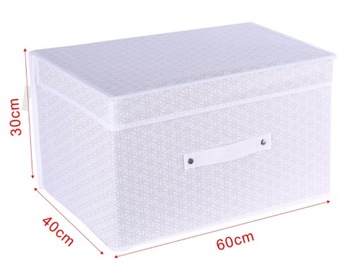 Organizer pojemnik do szafy z pokrywką 60x40x30CM JASNY