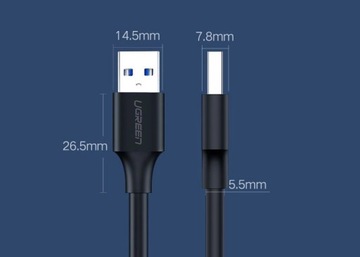 Кабель Ugreen USB 2.0 (штекер) - USB 2.0 (штекер) 2 м черный (US128 10)