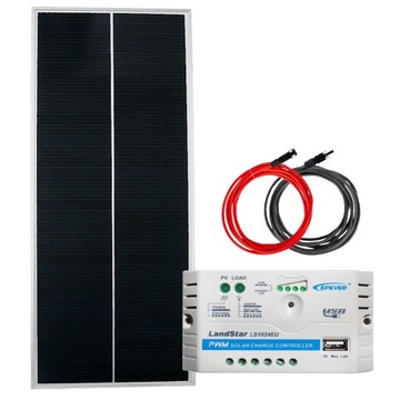 PANEL SOLARNY BATERIA SŁONECZNA 100W 12V REGULATOR