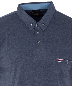 KOSZULKA męska POLO ciemno-niebieska z kieszonką rozmiar 3XL
