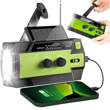 RADIO SOLARNE NA DYNAMO AM/FM POWERBANK 4000mAh