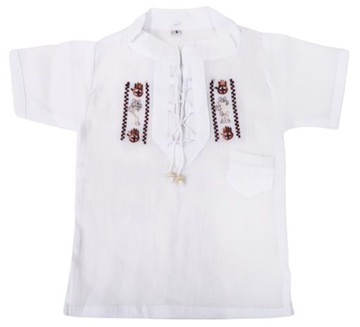 BLUZKA REGIONALNA T-SHIRT DZIECIĘCY Z HAFTEM BIAŁY 2 LATA