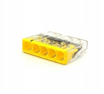 БЫСТРОСОЕДИНИТЕЛЬ WAGO ДЛЯ ПРОВОДА 5x0,5-2,5 мм² 100 шт.