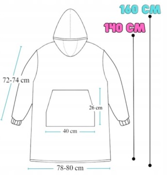 Oversize Одеяло Теплый Толстый Одеяло 2 в 1 XXL AWOKADO Мех Толстовка