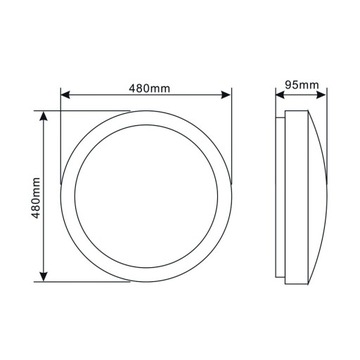 ПОТОЛОЧНЫЙ СВЕТИЛЬНИК AGNES PLAIN FRONT 4xE27 LED