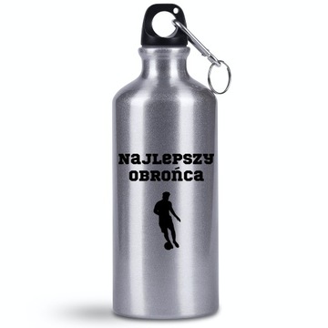 Butelka/bidon 500 ml prezent dla obrońcy, obrońca piłka nożna + imię, 1