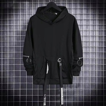 УЛИЧНАЯ ТРУБА TECHWEAR HARAJUKU ХИП-ХОП СВИТШОТ