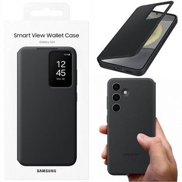 ORYGINALNE ETUI SMART VIEW WALLET CASE DO SAMSUNG GALAXY S24 Z KLAPKĄ BLACK