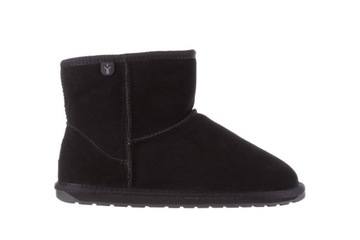 Śniegowce Emu Wallaby Mini Teens Black Czarne Skóra Naturalna r.37