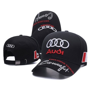 Logo Audi czapka z daszkiem unisex-czarny