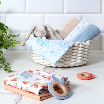 Pieluszki muślinowe bawełniane miękkie 3 sztuki Babyono 348/07 gołębi