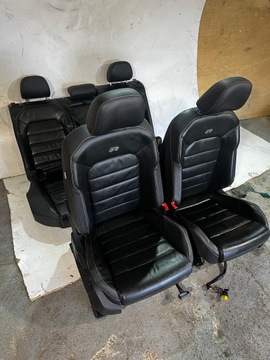 KOMPLETNA TAPICERKA FOTELE GOLF VII R 7R HB SKÓRA PODGRZEWANE ELEKTRYCZNE