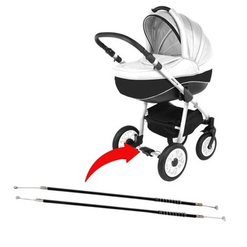 2x Linka hamulcowa do wózka ADAMEX PAJERO ALU | 28,5 cm | Zestaw