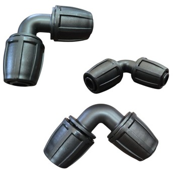 KOLANO SZYBKOZŁĄCZNE SKRĘCANE QJ 16-16 do linii kroplującej i rury PE 16