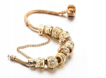 Модульные золотые браслеты, подарочные подвески