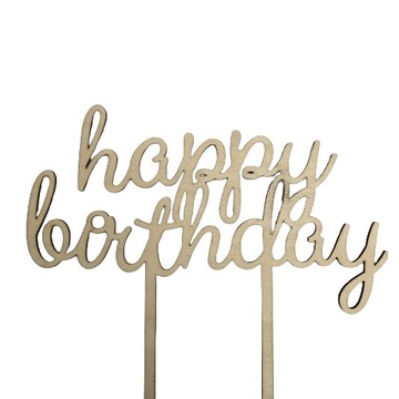Topper na tort happy birthday urodziny sklejka