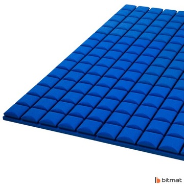 Акустическая шумоизоляционная пена КОСТКА синяя панель 50х50х5 для студии