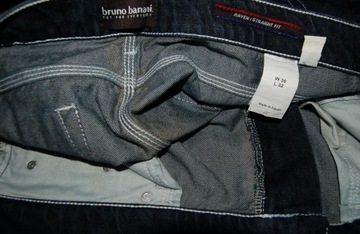 BRUNO BANANI RAVEN W36 L32 pas 94 jeansy męskie proste straight fit