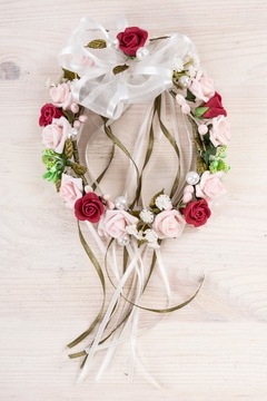 Причастный венок на бобе из цветов