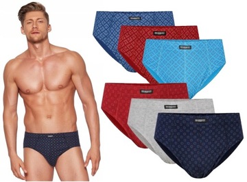 HENDERSON SLIPY MĘSKIE BAWEŁNA 1446 6 SZT. MIX XL