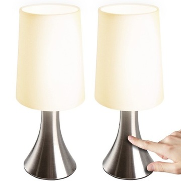 КОМПЛЕКТ 2x НОЧНИК, НАСТОЛЬНАЯ ЛАМПА С СЕНСОРНЫМ РЕГУЛЯТОРОМ