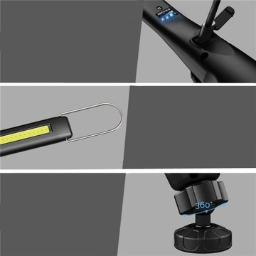 МОЩНАЯ ЛАМПА ДЛЯ МАСТЕРСКОЙ С РЕГУЛИРУЕМОЙ МОЩНОСТЬЮ ФАКЕЛОМ С МАГНИТНЫМ USB-КРЮКОМ 5в1