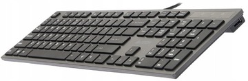 КЛАВИАТУРА A4TECH FLAT ISLAND, МЯГКИЕ НИЗКИЕ КНОПКИ + 2 USB-концентратора