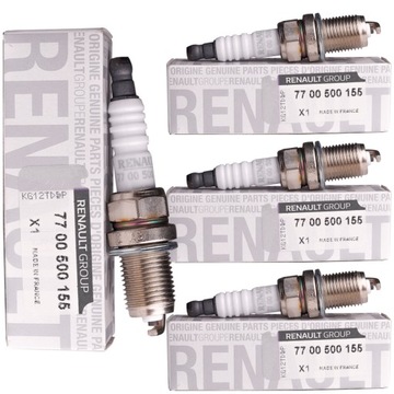 ZESTAW 4X ŚWIECA ŚWIECE ZAPŁONOWE DO RENAULT 7700500155 ORYGINAŁ RENAULT