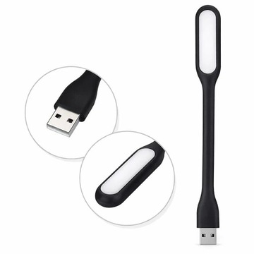 LAMPKA SILIKONOWA USB DO LAPTOPA LED MOCNA GIĘTKA TURYSTYCZNA KOMPUTEROWA
