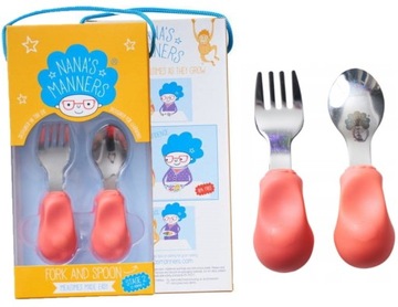 NANA'S MANNERS ETAP 2 Sztućce Widelec łyżka Pink