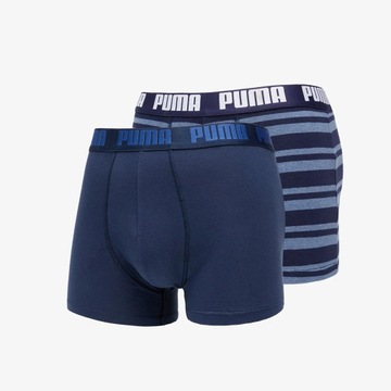 PUMA BOKSERKI MĘSKIE MAJTKI 2 PARY BOXERS NAVY r.M