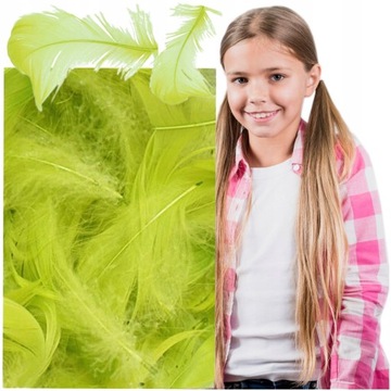 ARTYKUŁY PLASTYCZNE PIÓRKA SELEDYNOWE DEKORACYJNE