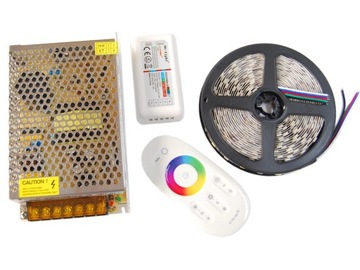 ZESTAW Taśma LED RGBW 5m PREMIUM 300D CIEPŁA 5050