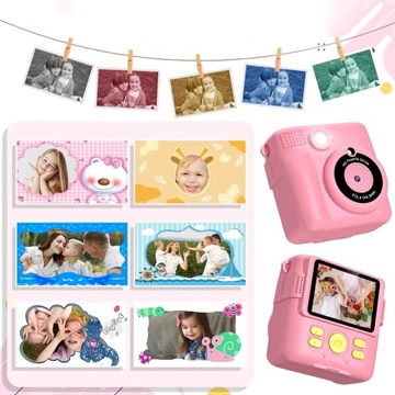 ДЕТСКИЙ МИНИ-ПРИНТЕР МГНОВЕННОЙ КАМЕРЫ + РОЛИКИ 3 ШТ.