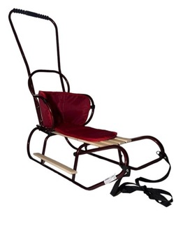 ПОЛЬСКИЕ ТРАДИЦИОННЫЕ МЕТАЛЛИЧЕСКИЕ САНКИ + ПУШЕР + МАТРАС